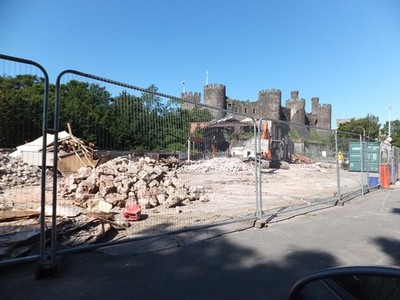 Photo A3 Demolition of Billingtons Garage Conwy After years of dispute t c2012