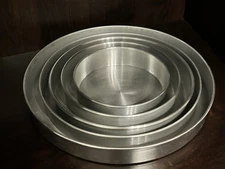 SET OF 5 Cake Pans / Deep Dish Pizza Pans – Sizes 16" to 8"