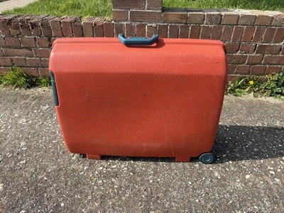 Samsonite Oyster Vintage Orange Hartschalen 2 Rad Koffer Zahlenschloss 