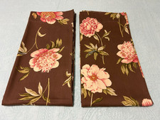 Waverly Floral Curtain Drapery 2 Panels 42" X 86" Botanical Pink Green Brown
