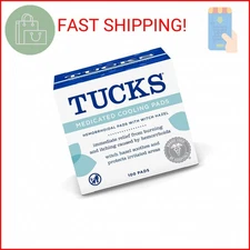 TUCKS Medicated Cooling Pads, 100 Count – Pads with Witch Hazel, Cleanses Sensit