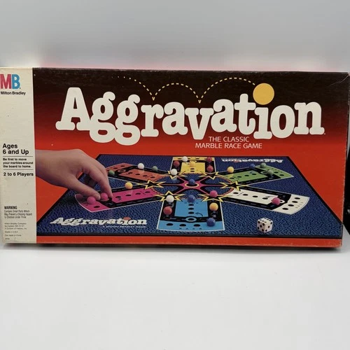Vintage Aggravation Board Game by Milton Bradley 1989 Edition Complete