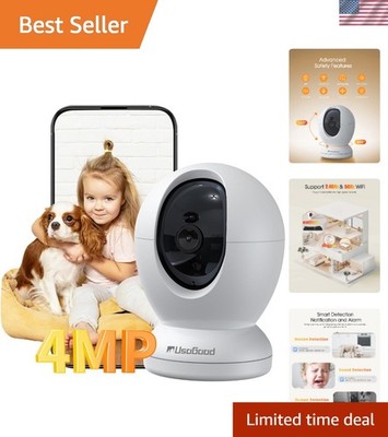 4MP Indoor Security Camera,360°Pet Camera Indoor,Baby Monitor with Phone App,...