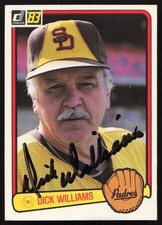 Dick Williams Signed 1983 Donruss Card #625 San Diego Padres