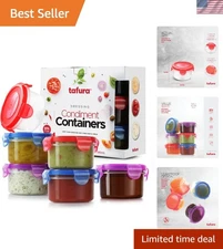 Portable 2.7 Oz Condiment Containers - 6 Pack for Easy Meal Prep & Travel