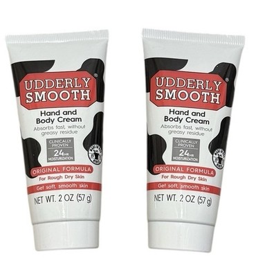 SET OF 2 Udderly Smooth Hand Cream and Body Lotion, 2 oz.