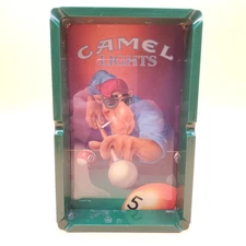 Vintage 1992 Camel Lights Pool Table Ash Tray, Joe Cool Unused Smokin Joe's 