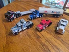 lot 5x Vtg 1980-90s diecast Matchbox & var. make Semi trucks +trailes #4