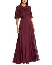 Mac Duggal Overlay A-Line Gown Women's