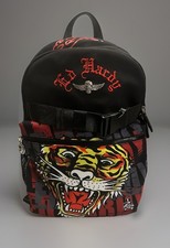 NEW ED HARDY MENS DESIGNER TATOO TIGER BLACK LAPTOP TRAVEL BACKPACK LARGE