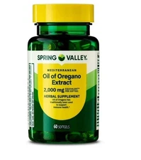 Spring Valley Mediterranean Oil of Oregano Extract Softgels 2,000 mg 60 Count