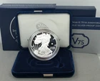 2020-W V75 Privy U.S. $1 PROOF American Silver Eagle 1oz 999 Silver w/Box & COA