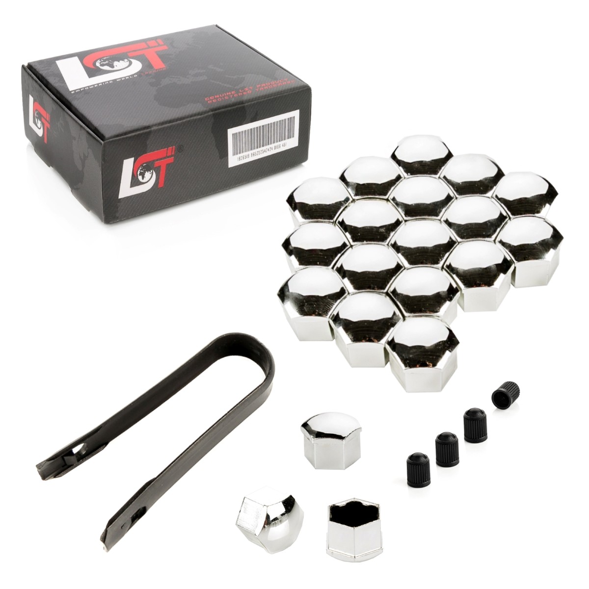 20x Wheel Nut Covers Wheel Bolt Caps Set 17 mm Chrome for HONDA