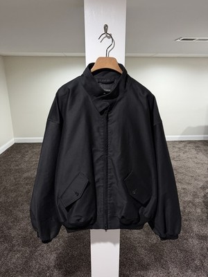 バレンシアガ garderobe ハリントンジャケット ボンバー ブラック Balenciaga Demna Oversized Cotton-Shell Black Harrington Baseball