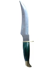 Vintage Chipaway Cutlery Collectible 13" Green Handle Fixed Blade Hu (FVS012321)