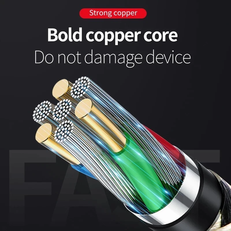 3 Pack Fast Charger Cable Heavy Duty For iPhone 13 12 11 X XR 8 7 (3m) - Image 3 of 4