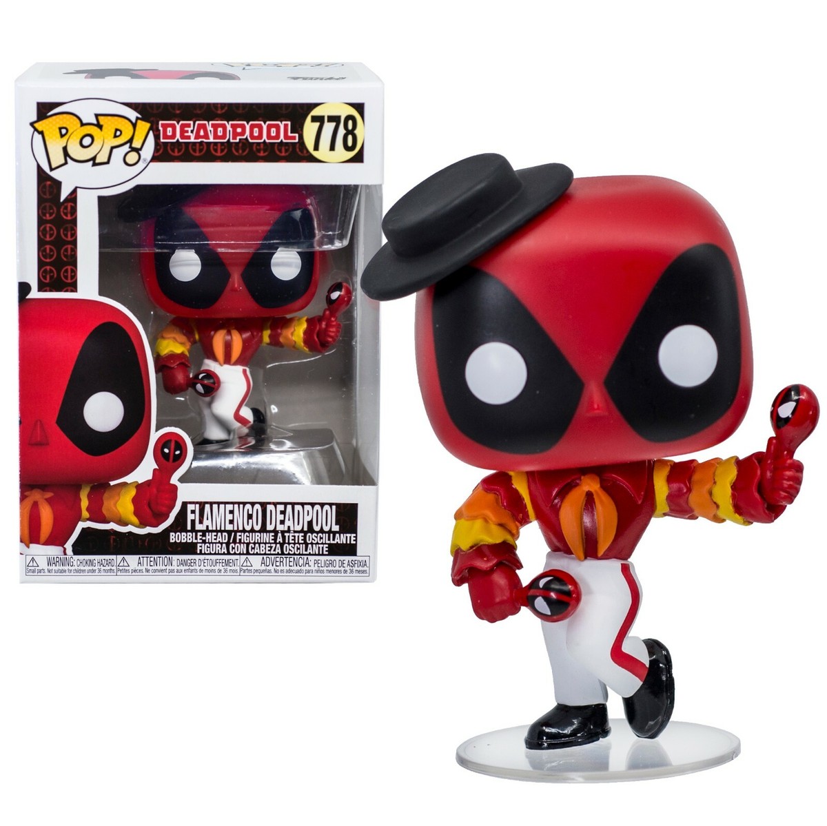 Marvel Flamenco Deadpool 30th Funko Pop #778 Bobble-Head Vinyl