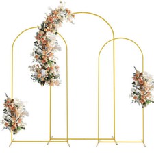 for Wedding Garden Decoration Backdrop Stand 7.2FT, 6.6FT, 6FT Golden Metal Arch