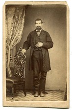CIVIL WAR TAX STAMP, CDV. BEARDED MAN. BUTLER, PA.