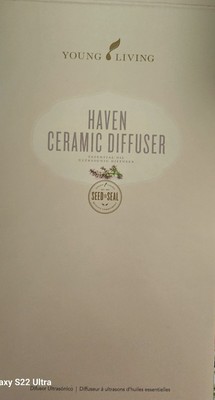 NEW Young Living Essential Oils Ultrasonic HAVEN Ceramic Diffuser, New In Box