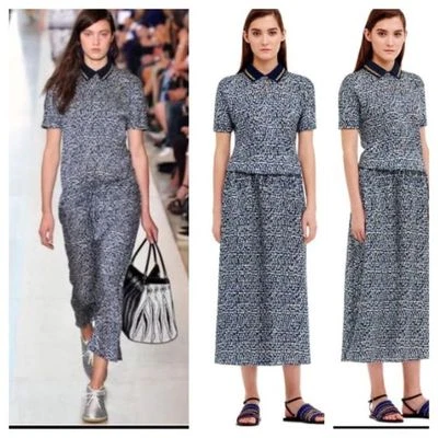 Tory Burch 'Nid D'Abeilles'Goutte Taille Robe Caftan (Taille 2) - Photo 1/4
