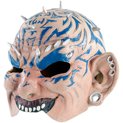infactory Gruselmaske: Dämonen-Halbmaske aus Latex (Halloween Maske)