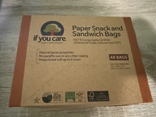 2 If You Care Paper Snack & Sandwich Bags - 96 bags