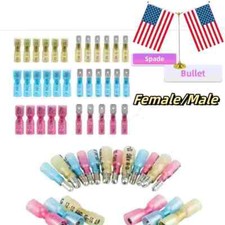 22-16AWG Heat Shrink Terminals Male Female Spade Bullet Bullet Wire Connectors