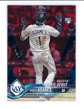 Willy Adames 2018 Topps Update US25 RC Independence Day #/76 Milwaukee Brewers