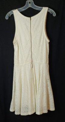 Express Sleeveless Fit & Flare Dress Ivory Stretch Knit Lace Zip Lined Size S | eBay Express Sleeveless Fit & Flare Dress Ivory Stretch Knit Lace Zip Lined Size S | eBay