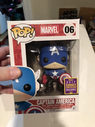 2017 SDCC Funko Pop! Marvel Captain America #06 New In Box