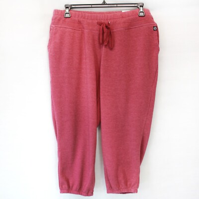 LIVI by Lane Bryant Plus Size Burgundy Pockets Joggers Sweatpants Pants  14/16