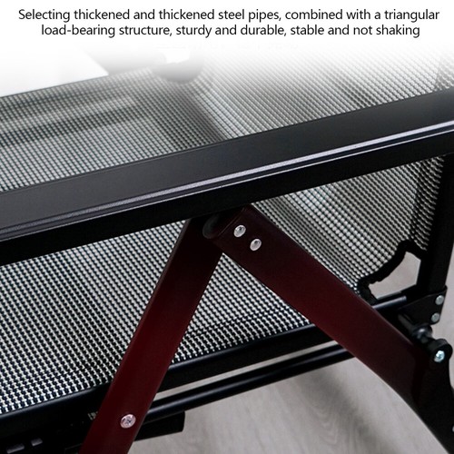 Heavy Duty Folding Chair High Back Chaise Lounge Chair Beach Reclining Chairs - Picture 5 of 16