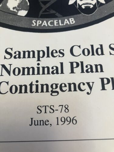 STS-78 Biologische Proben Cold Stowage Nominal Plan 1996 NASA Space Shuttle - Bild 2 von 7