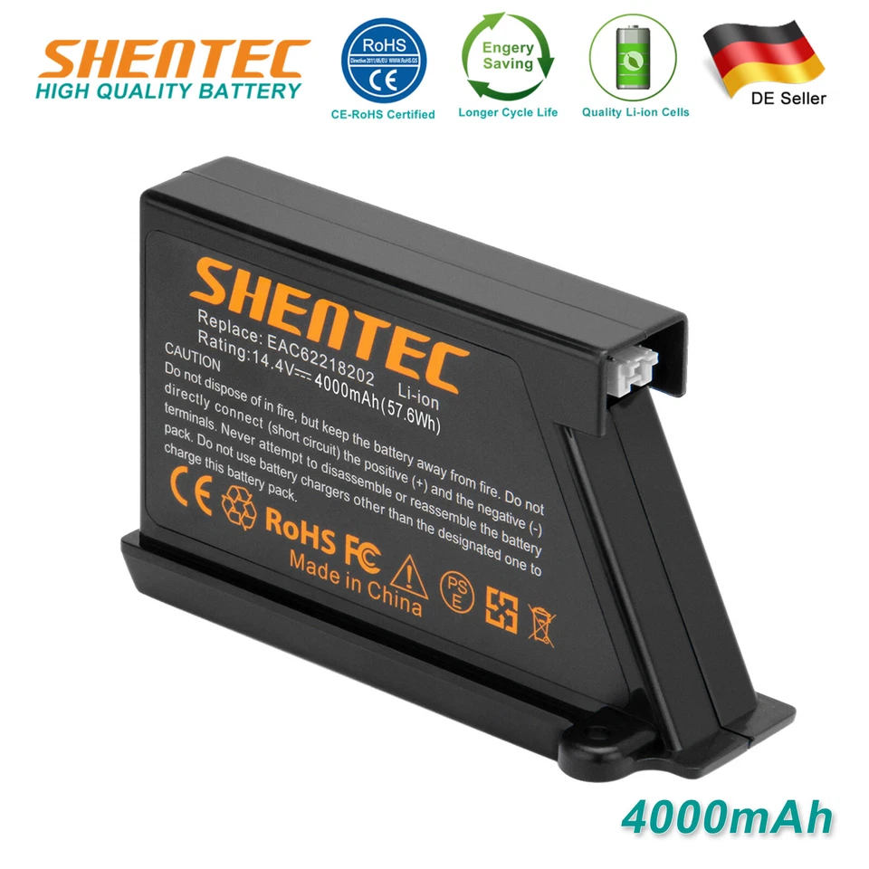 SHENTEC 14.4V 4.0Ah Li-ion Akku Für LG Hom-Bot VR6340LV VR6270LVM VR6270LVMB VR62601LVM