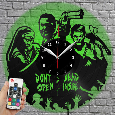 LED Clock The Walking Dead Vinyl Record Wall Clock Led Light Wall Clock 4157