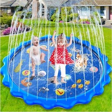 Toddler Toys - Splash Pad, 68"/170cm Sprinkler & Splash Play Mat for Toddlers 5