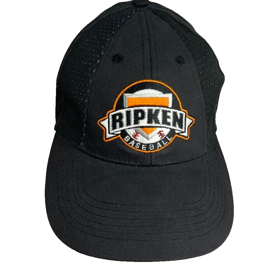 Ripken Baseball Hat Cap Northern Safety Perforated Adjustable Embroidered Black