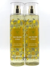 BATH & BODY WORKS SUN-WASHED CITRUS BODY MIST SPRAY 8 FL OZ (LOT OF 2 PCS)