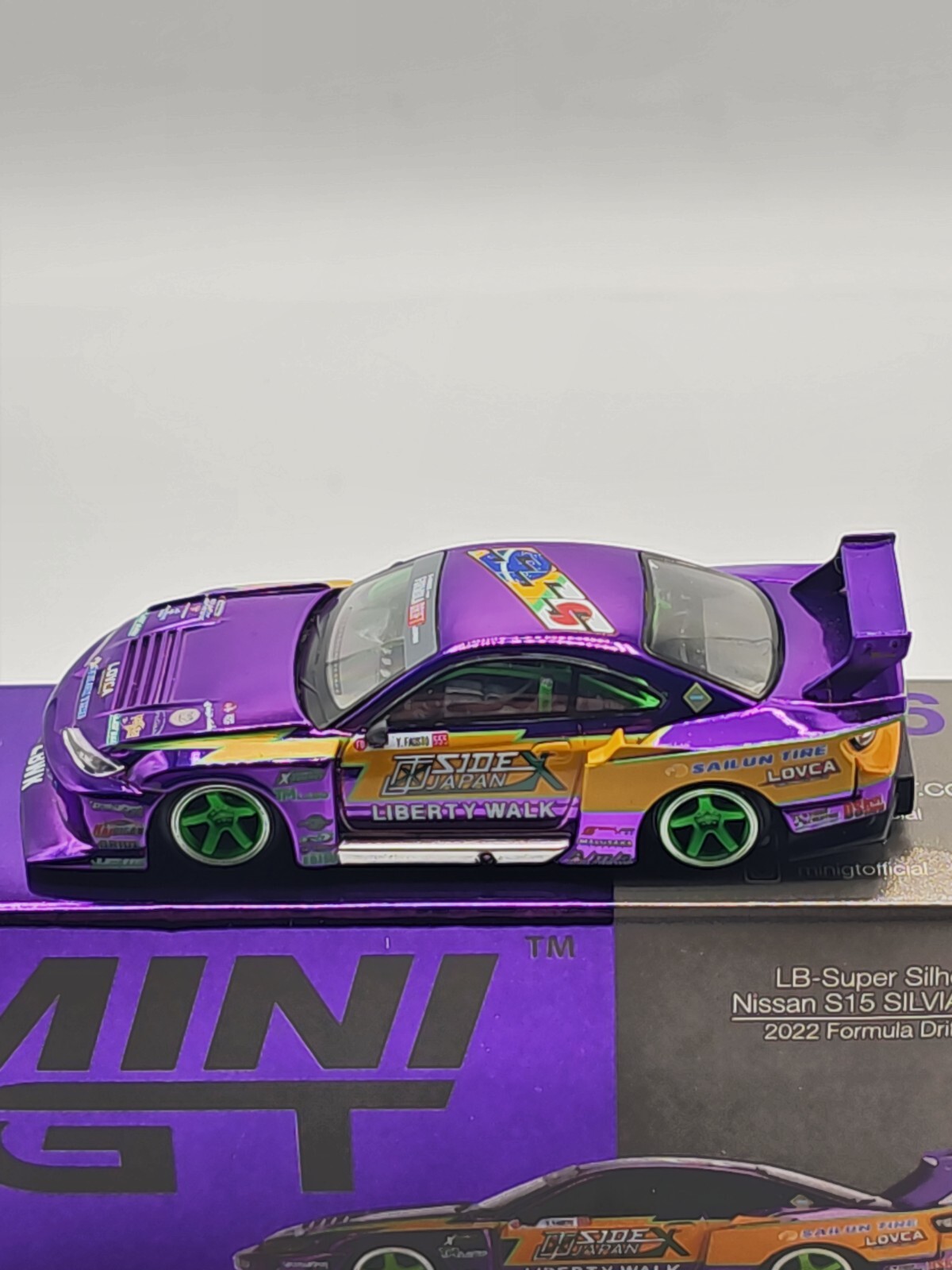 In Stock! Mini GT 1:64 Nissan S15 SILVIA LBWK 555 #576 Chrome PURPLE | eBay