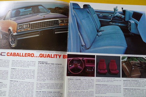 1984 Original GMC Caballero Sales BROCHURE Excellent Condition - Picture 2 of 5