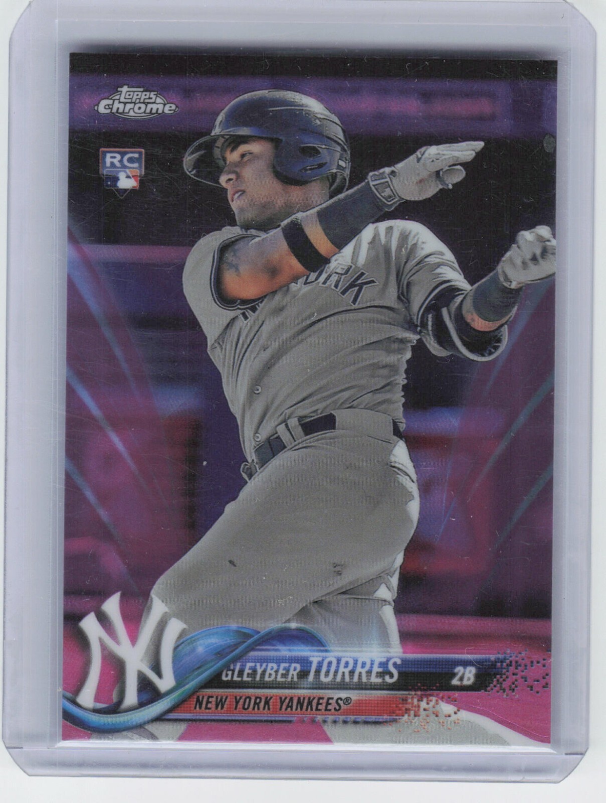 2018 Topps Chrome Gleyber Torres #31 Rookie Pink Refractor Yankees
