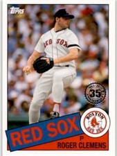 2020 Topps 1985 35th Anniversary Insert Roger Clemens Red Sox #85-18