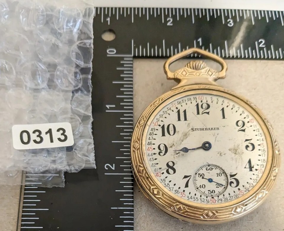 Vintage South Bend Watch Co Studebaker Pocket Watch Untested For Parts Or Repair eBay