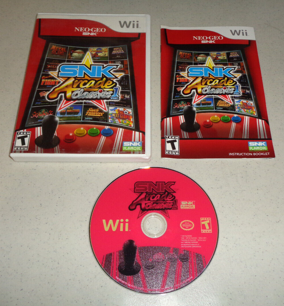 SNK Arcade Classics Vol. 1 for Nintendo Wii Complete ~Tested