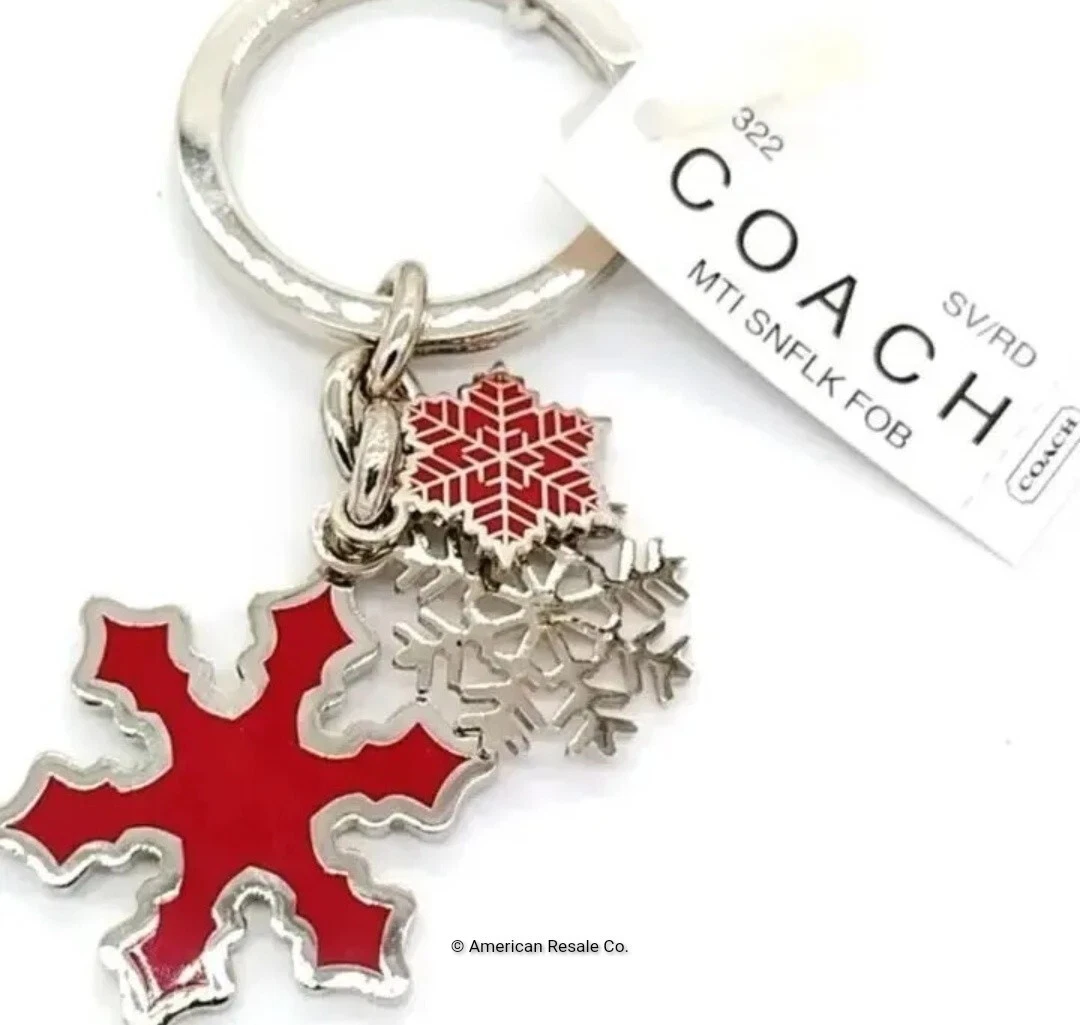 Coach, Accessories, Coach Double Flower Keychain