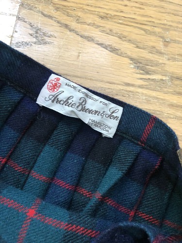 Archie Brown Vintage Clueless Pleated Girls Skirt Preppy Tartan Plaid Wool 10/12 - Picture 4 of 6