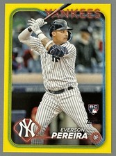 2024 Topps Series 2 Everson Pereira Yellow Retail Parallel Rookie RC #461