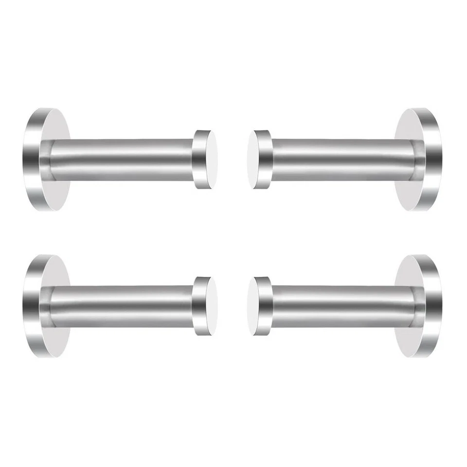 4 ganchos de pared de acero inoxidable para toalla de baño cepillada Foto 3 de 4