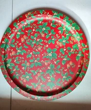 Vtg 1991 Beachwood Ltd Holiday Tin Tray